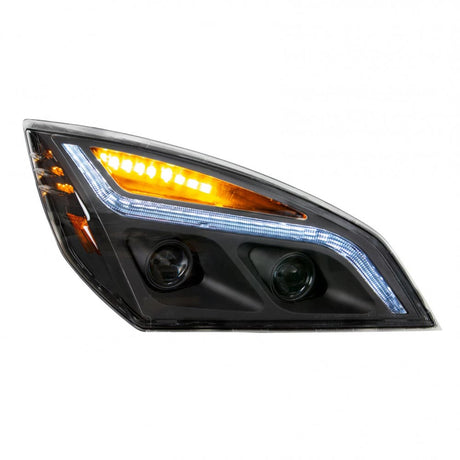 Freightliner Cascadia P4 blackout LED projection headlight, close-up