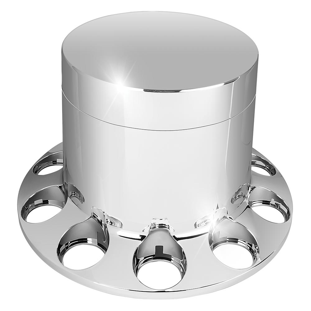 Flat Top Chrome Rear Axle Cover Kit