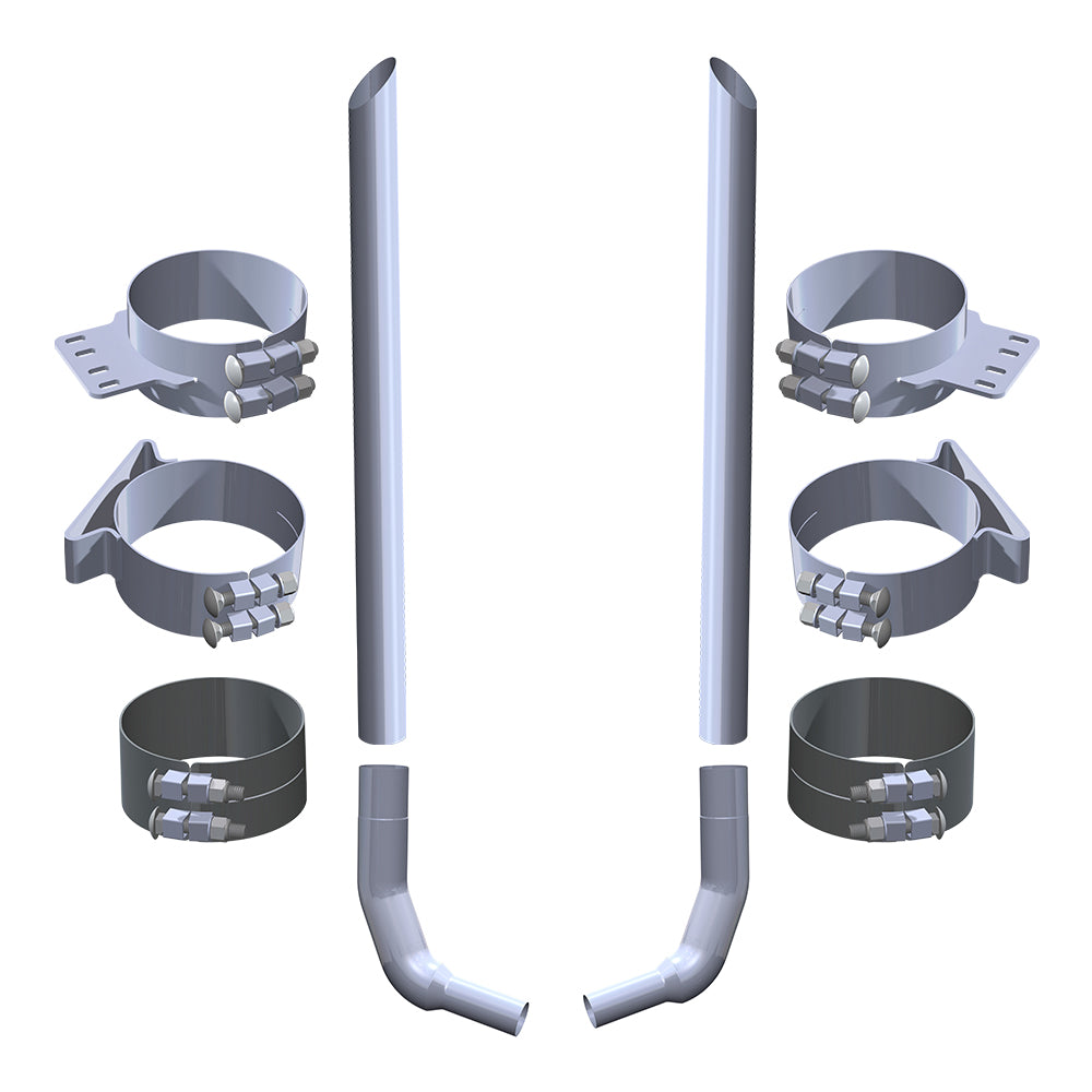 Kenworth W900L 7" x 108" Slash Cut Exhaust Kit