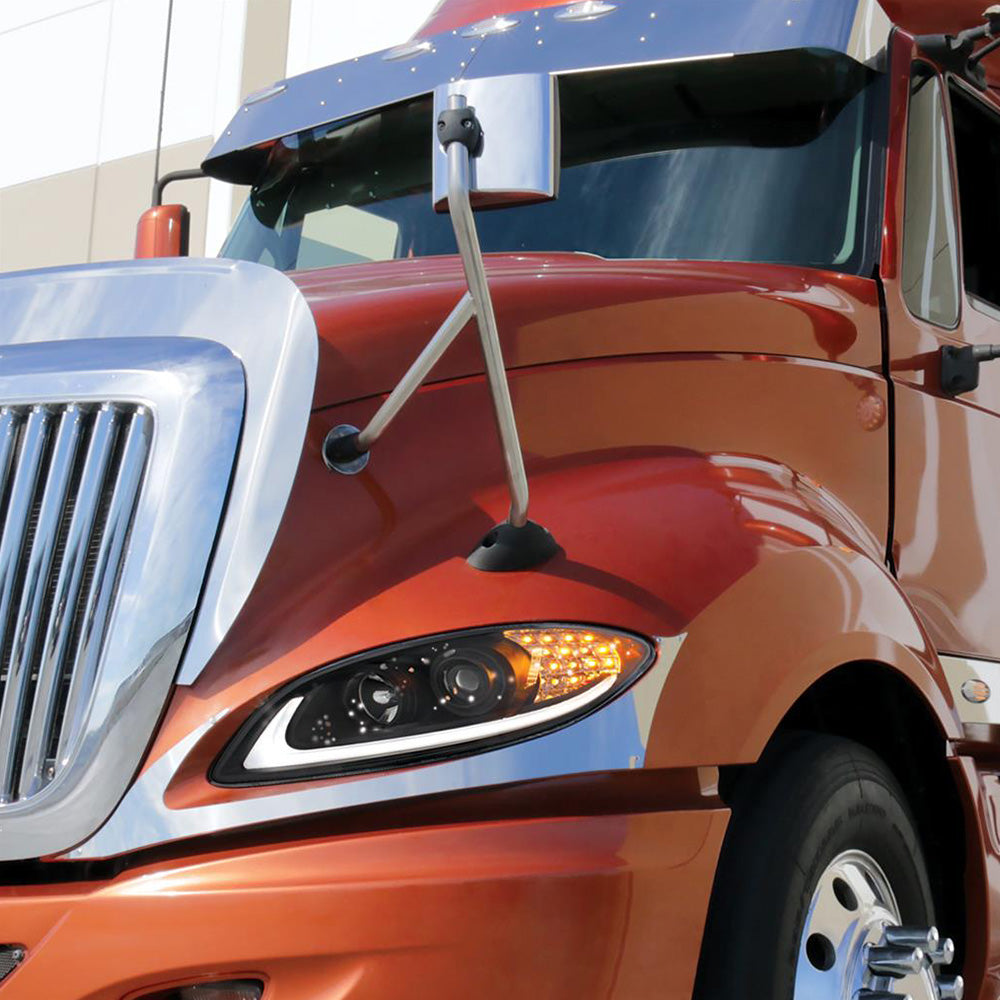 International Prostar 2006-2017 Black Projection with LED Turn Signal and Light Bar