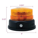 5"D High Power 24 Amber LED Magnet Mounted and Battery Operated Rechargeable Light Beacon