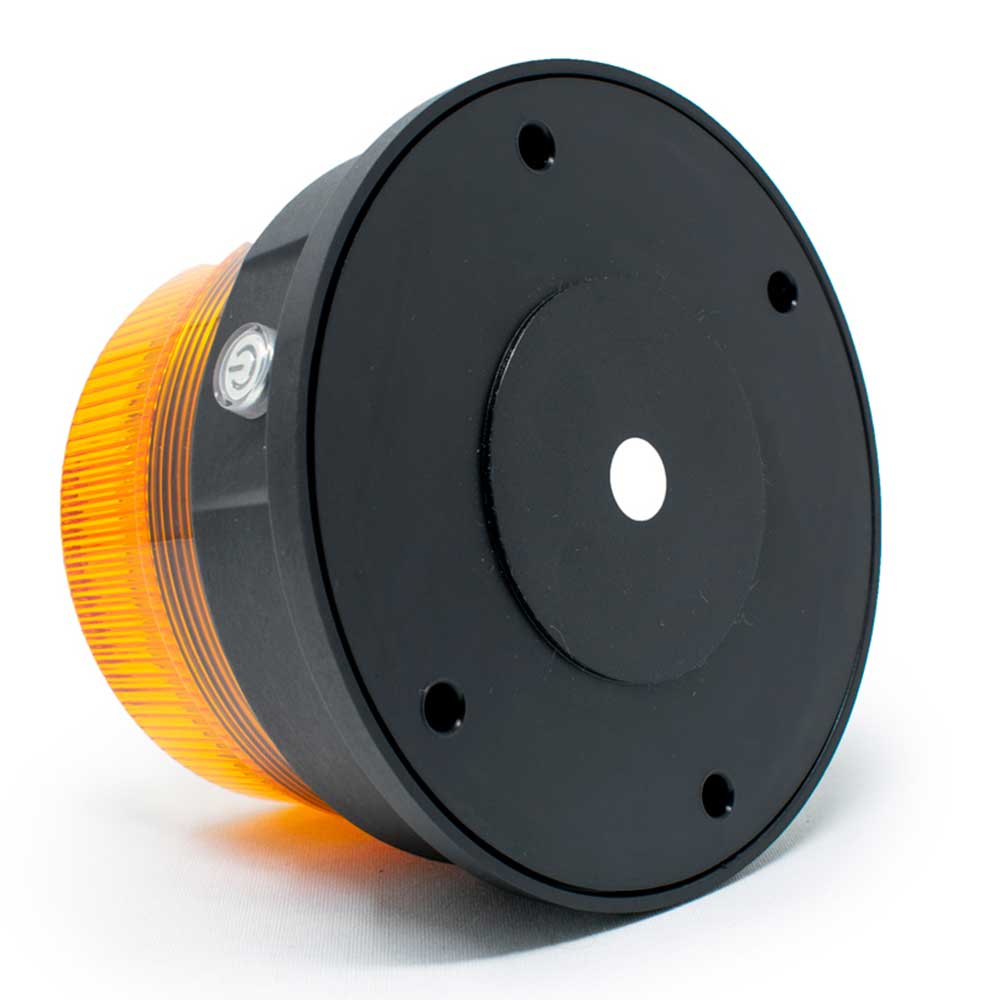 5"D High Power 24 Amber LED Magnet Mounted and Battery Operated Rechargeable Light Beacon