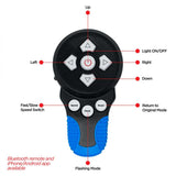 Bluetooth Searchlight with Wireless Remote with 10-30 VDC, 360° Rotation