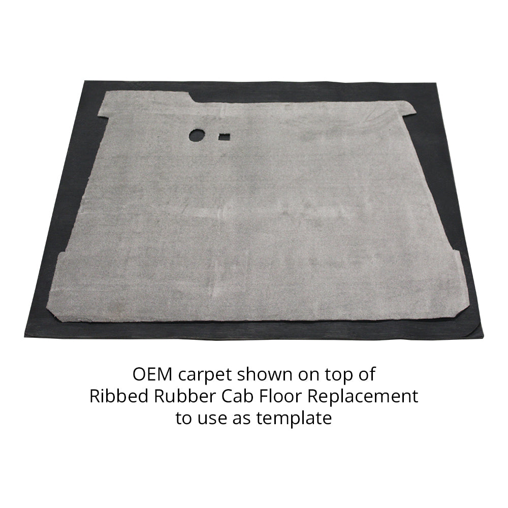 Ribbed Rubber Cab Floor Replacement 60" x 72"