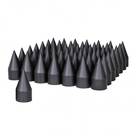 33mm Black spike nut cover - thread on 60PK