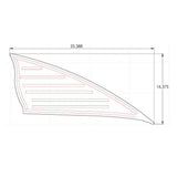Kenworth T680, T880, W990 2013-21 Stainless Cab Upper Door Trim