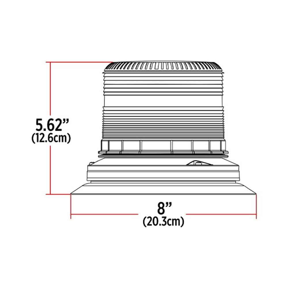 Amber Beacon Medium Profile LED Light