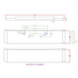 20"  Mitered End Bumper with Tow & 3/4" Light Cutouts on Ends for Peterbilt 365, 367, 388, 389, 567, 589