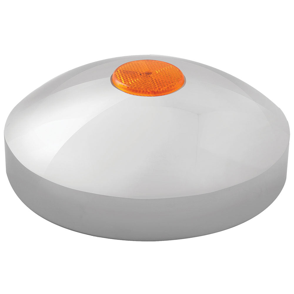 Chrome Rear Hubcap with Reflector 8.5" Axle, 5/8" Studs