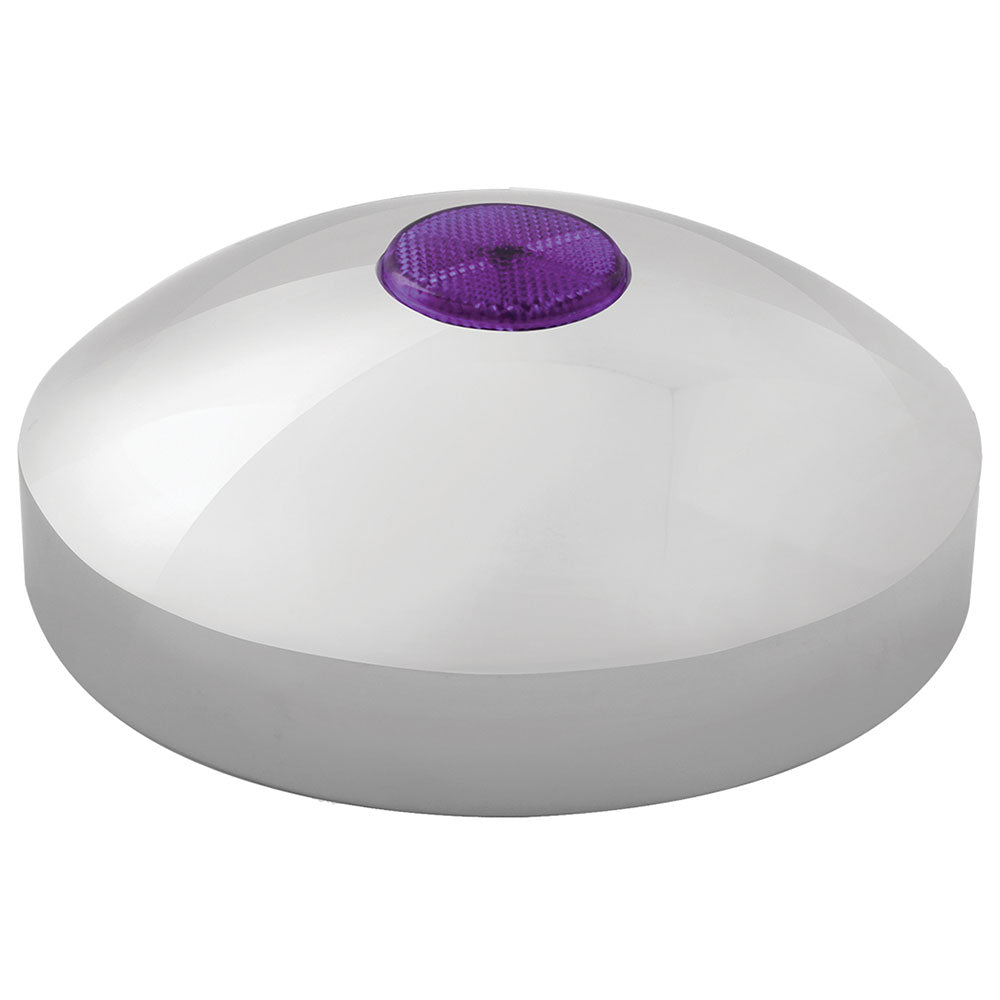 Chrome Rear Hubcap with Reflector 8.5" Axle, 5/8" Studs