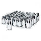 33mm Chrome Plastic Nut Cover - Thread On 60-Pack