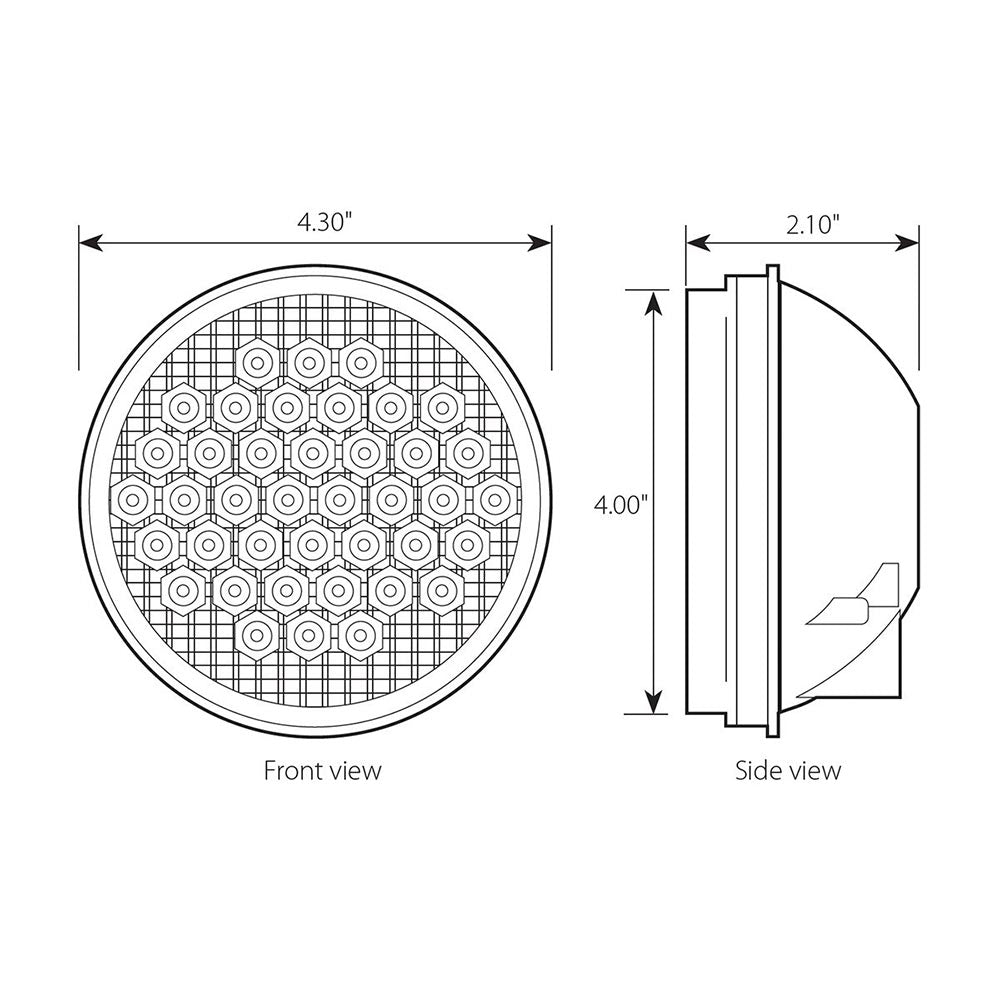 4" Round High Count 40 Diode LED Lights