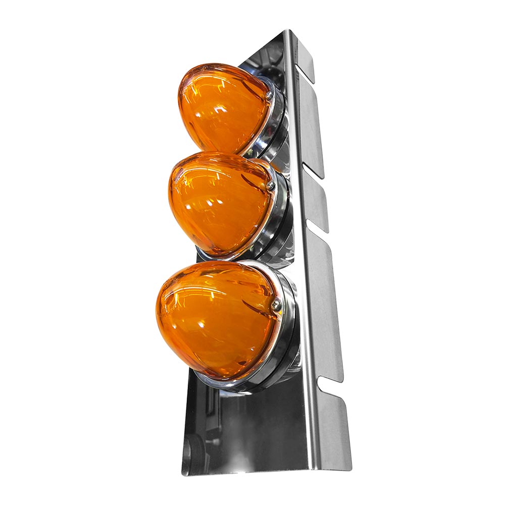 Kenworth W900 Watermelon LED Front Air Cleaner Light Bars