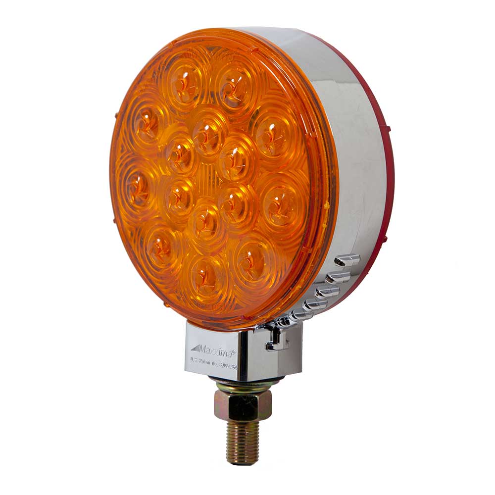 4-1/3" Round Amber, Red 30 LED Double Face Pedestal Light