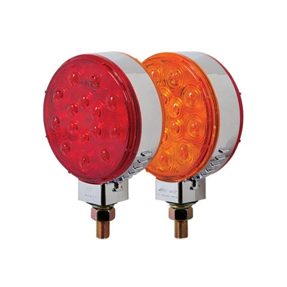 4-1/3" Round Amber, Red 30 LED Double Face Pedestal Light