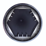 33mm Chrome Plastic Hex Spike Nut Covers - Push On 10PK