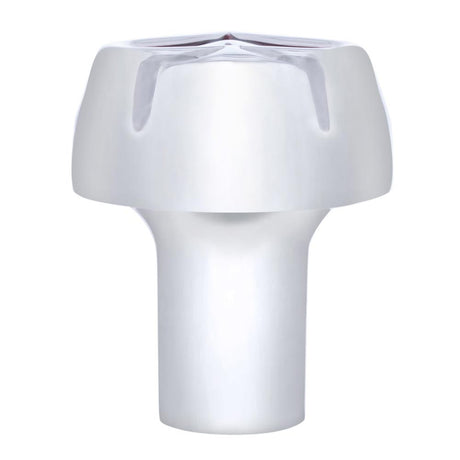 Close-up of chrome ace of spades thread-on shifter knob