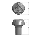Chrome Ace of Spades Thread-On Shifter Knob