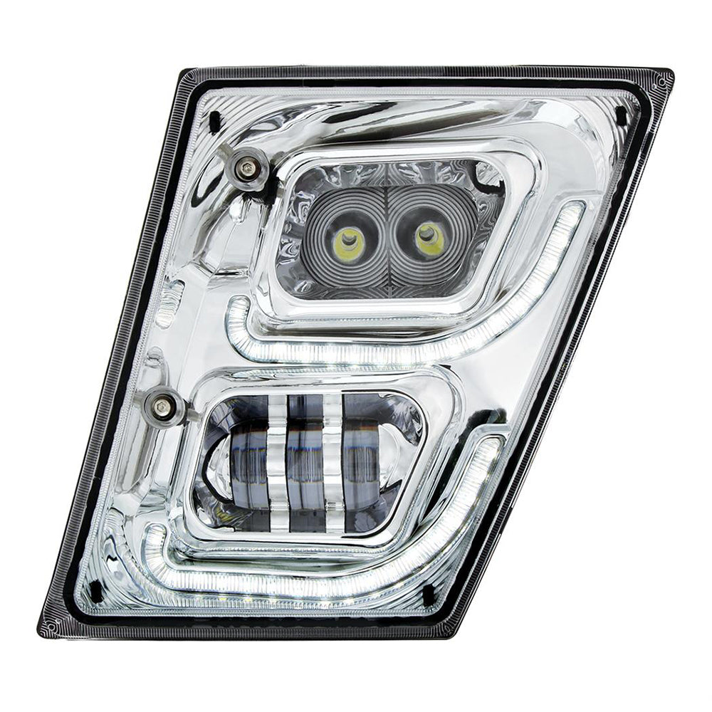 Volvo VN 2003-17 Chrome LED Fog and Daytime Running Lights