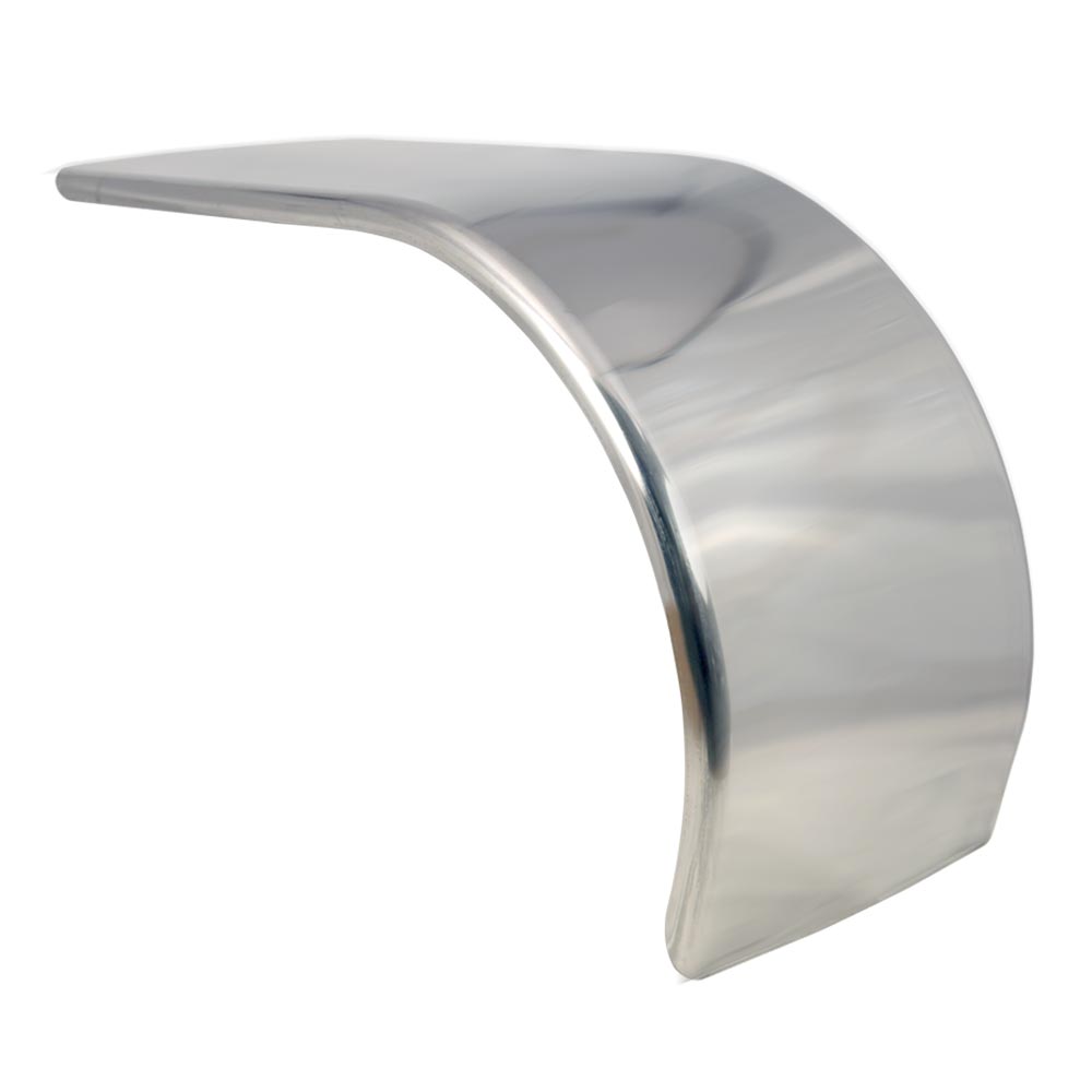 80" Mirror Finish Stainless Rolled Half Fenders
