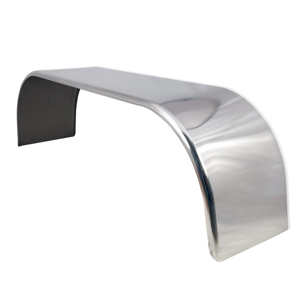 144" Mirror Finish 14 Gauge 304 Stainless Steel Extra Long Tandem Axle Fenders