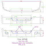 Freightliner Cascadia 14" Set Back Bumper with Fog Light Cutouts