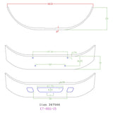 International Durastar 14" Set Back Chrome Bumper