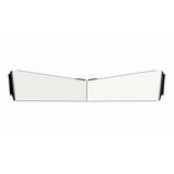 Peterbilt 379, 388, 389 Chrome Plated Stainless Steel 12" to 8" Forward Bowtie Visor