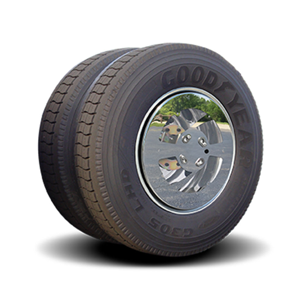 Polished Stainless with Window Twist & Lock Aero Wheel Cover
