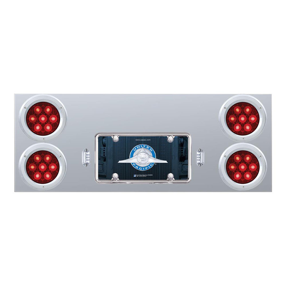 Stainless Steel Rear Center Panel with 4" 7 LED Lights
