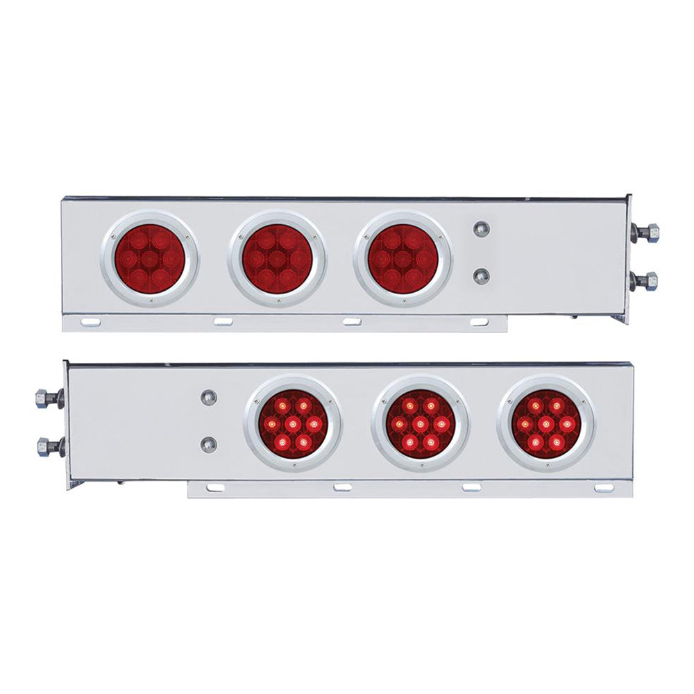 Stainless Steel Two-Piece Rear Light Bar with 4" 7 LED Lights