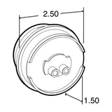 2-1/2" Amber Round 10 Series Amber High Profile LED Clearance Marker Light