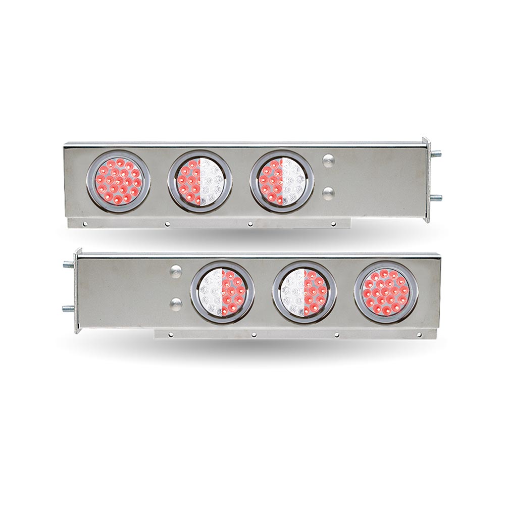 Stainless Steel Dual Revolution Rear Light Bar, 3-3/4" Spacing