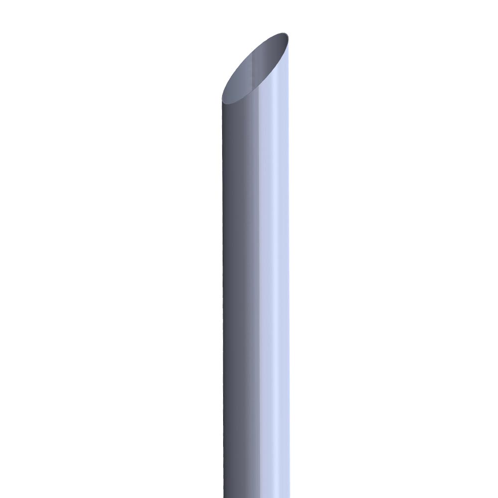 7"D x 96"L Slash Cut One-Piece Chrome Top Stack