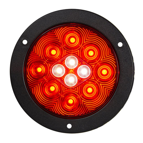 4" LED red/white flange mount combo tail and back-up light with 4-pin weather pack plug