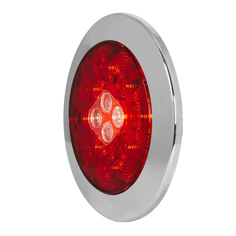 4"³ Flange mount combo LED light with twist-on bezel fleet series, closer view
