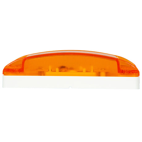 Close-up of 5-7/8" 6 LED amber Turtle style marker light
