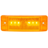5-7/8" 6 LED Amber Turtle Style Marker Light with Reflector Lens