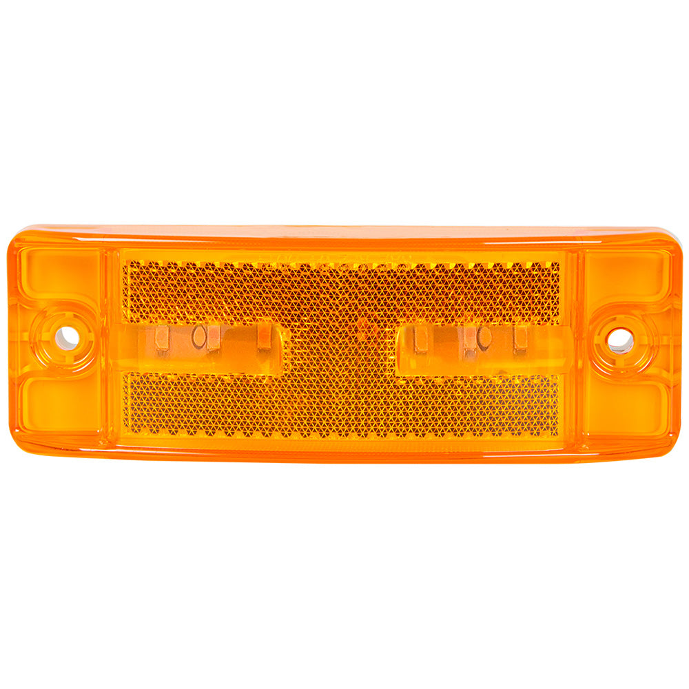5-7/8" 6 LED Amber Turtle Style Marker Light with Reflector Lens
