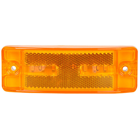 5-7/8" 6 LED amber Turtle style marker light with reflector lens, close-up