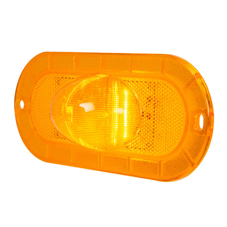 Amber oval side marker and turn LED light