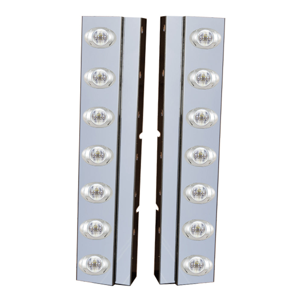 Kenworth Red Rear Air Cleaner Light Bars with 7 P3 LEDs