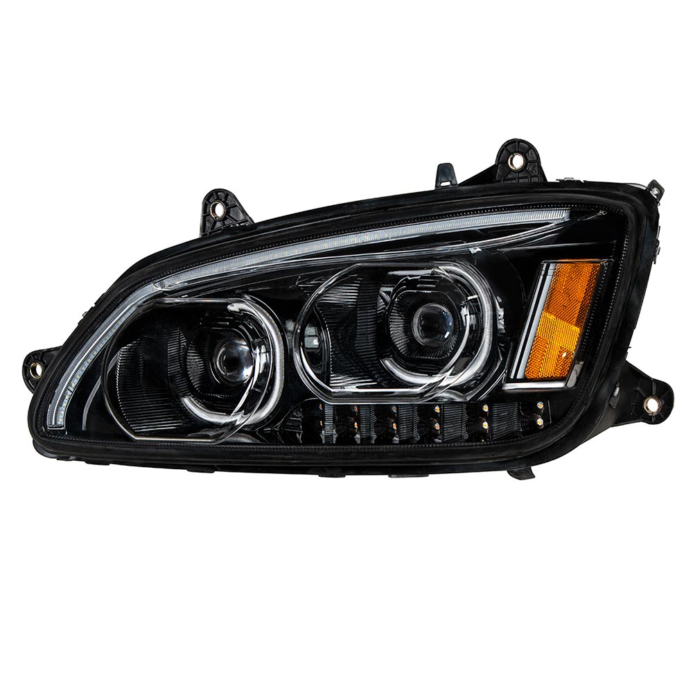 Kenworth T660 Blackout LED Headlight with LED Turn Signal