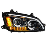 Kenworth T660 Blackout LED Headlight with LED Turn Signal