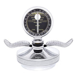 Chrome Aluminum Boyce Motometer with Base and Chrome Wings Hood Ornament