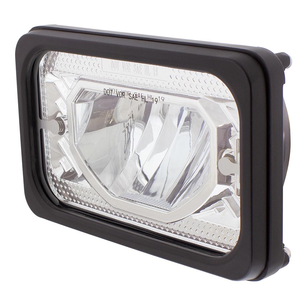 6" x 4" Chrome Heated LED Low Beam Headlight