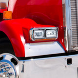 6" x 4" Chrome Heated LED Low Beam Headlight
