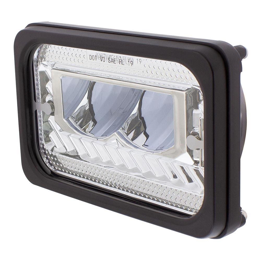6" x 4" Chrome Heated LED High Beam Headlight