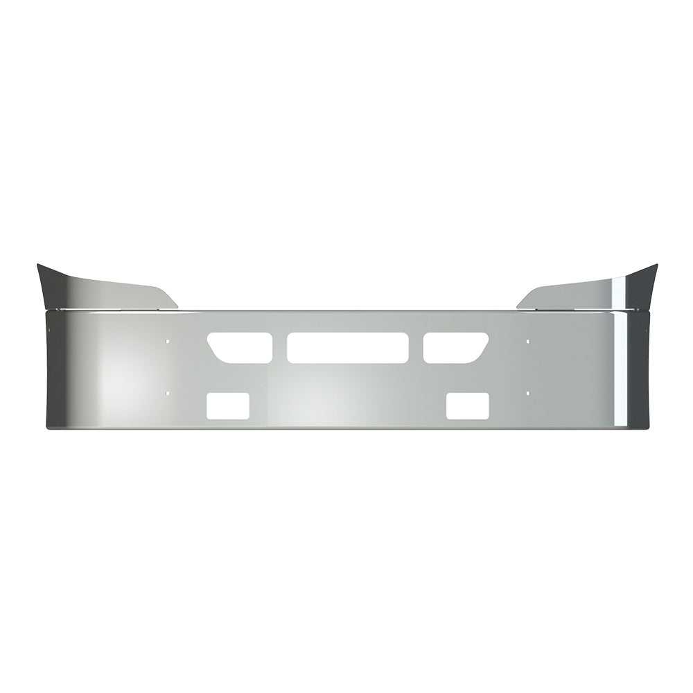 18" FL Cascadia SBA Chrome Bumper with Vent and Fog Cut Outs