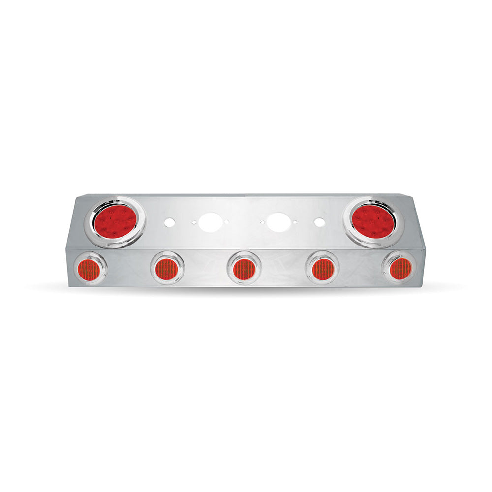 Stainless Steel Air Line Box with 4" and 2" Red LEDs